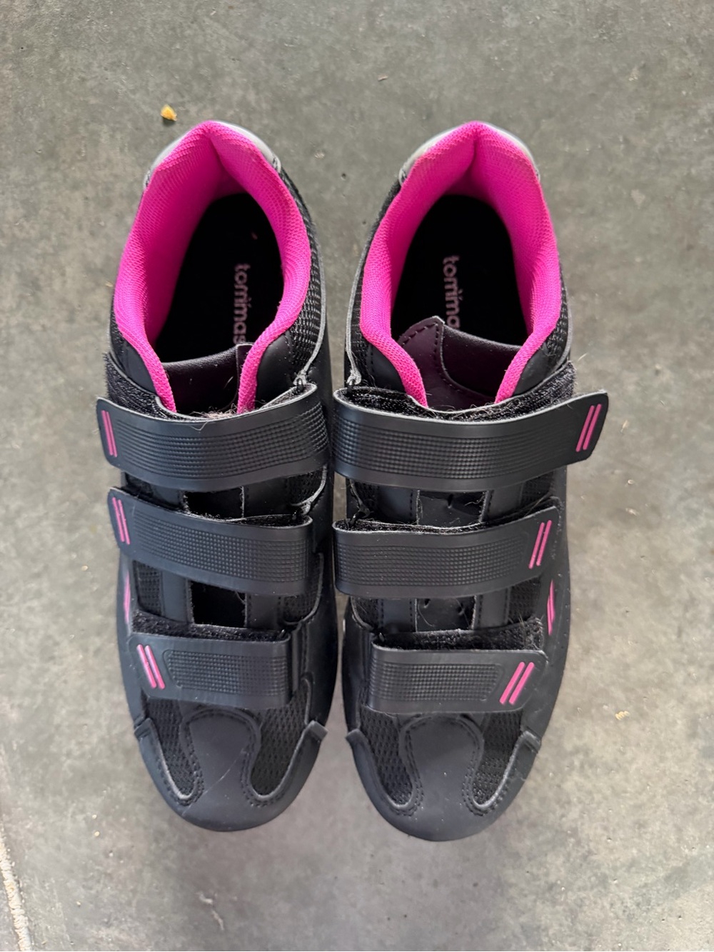 Women’s tommaso cycling shoes with Pink Interior and Velcro Straps 42/10.5